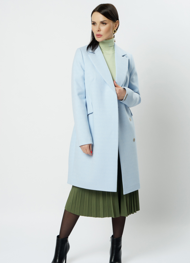 Женское приталенное пальто модель № 049/4 универмаг малина