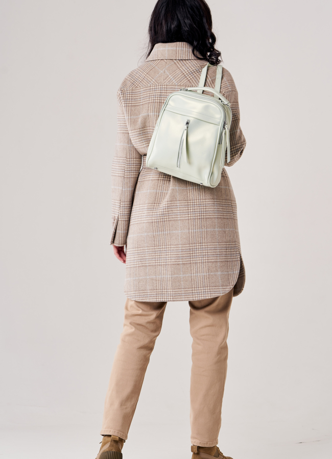 Рюкзак женский из эко кожи зеленого цвета модель № ZR 5816-3 в кредит