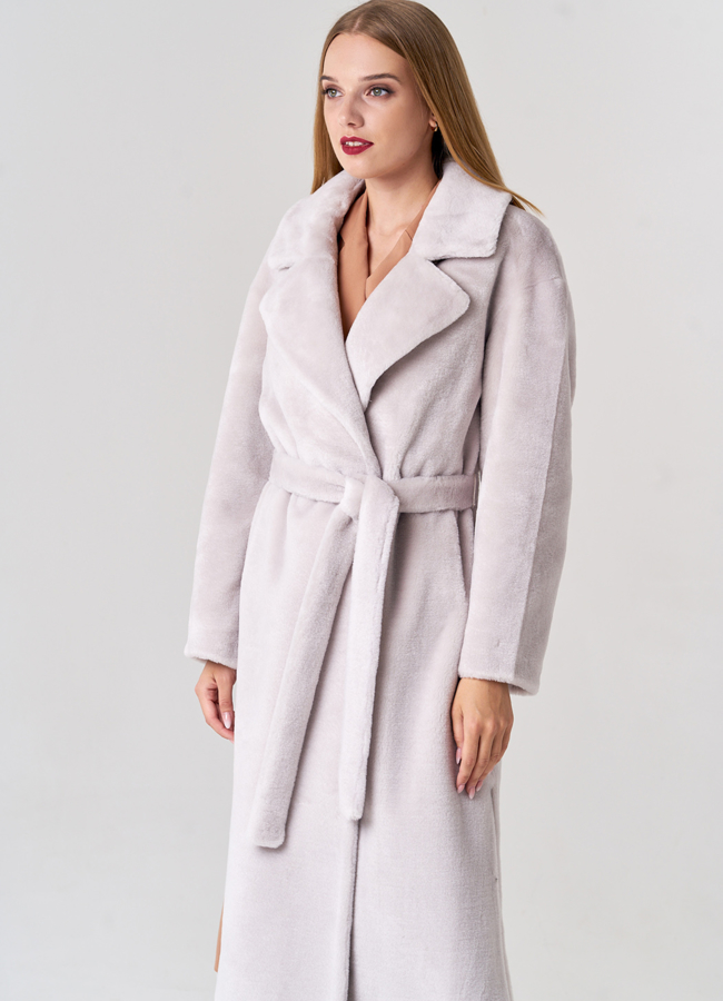 Женское пальто из шерсти в длине макси модель № 21549 универмаг малина