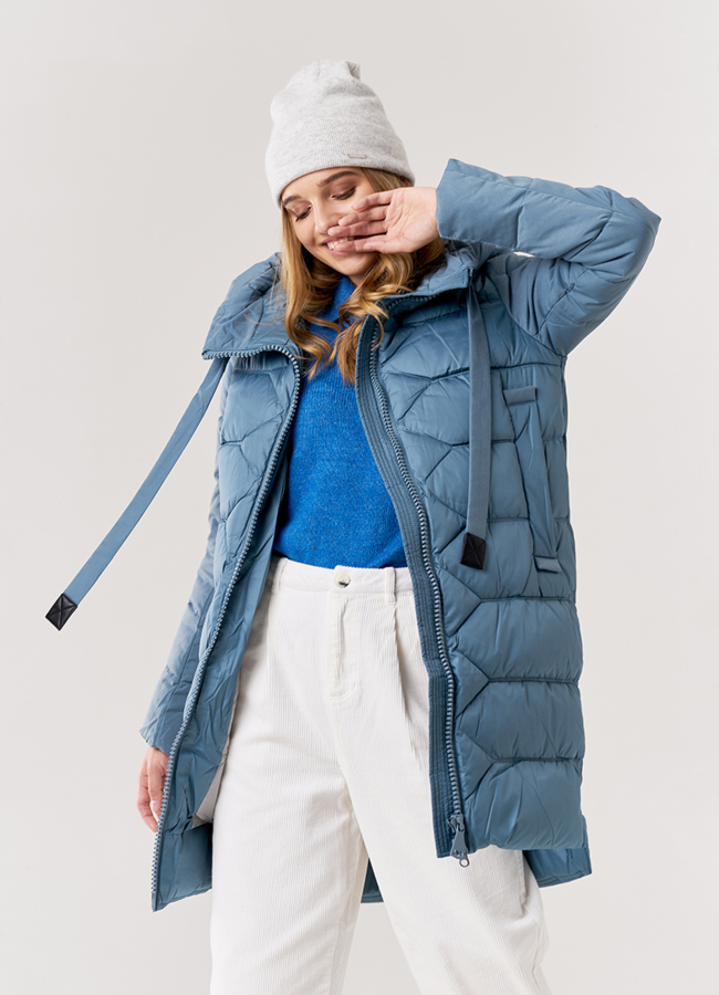 Серая женская шапка модель № 9361 в рассрочку