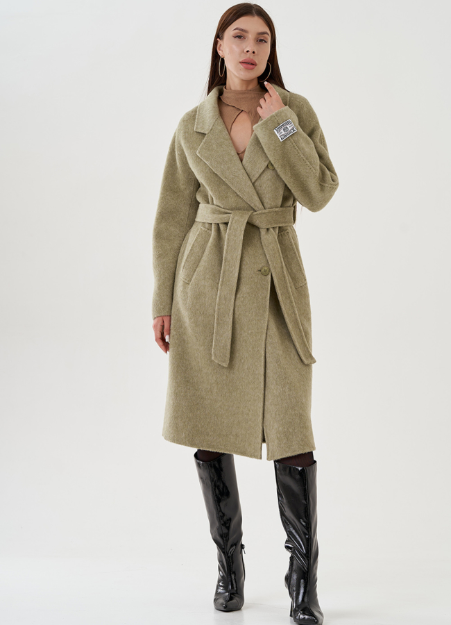 Женское пальто с английским воротником модель № 81424 универмаг малина