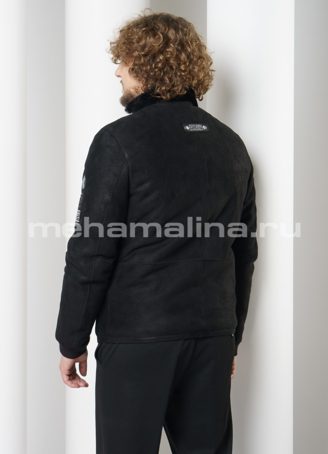 Мужская дубленка на молнии модель № DM-125 универмаг малина