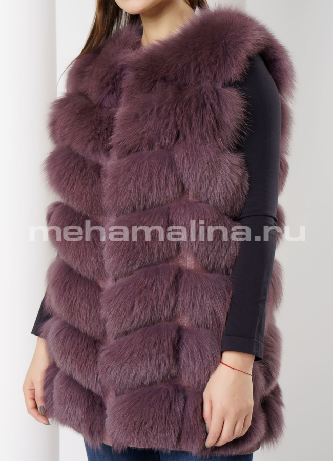 Жилеты из песца модель № M-158 универмаг малина