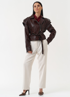 Куртка женская из эко кожи в стиле ретро Куртка женская из эко кожи в стиле ретро