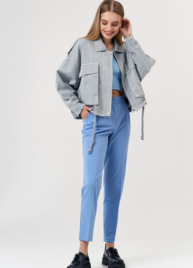 фото Светлая джинсовая куртка модель № 21244