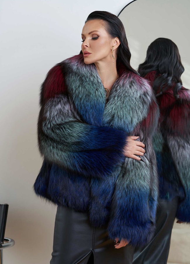 Шуба из меха чернобурки модель № 28591 в рассрочку