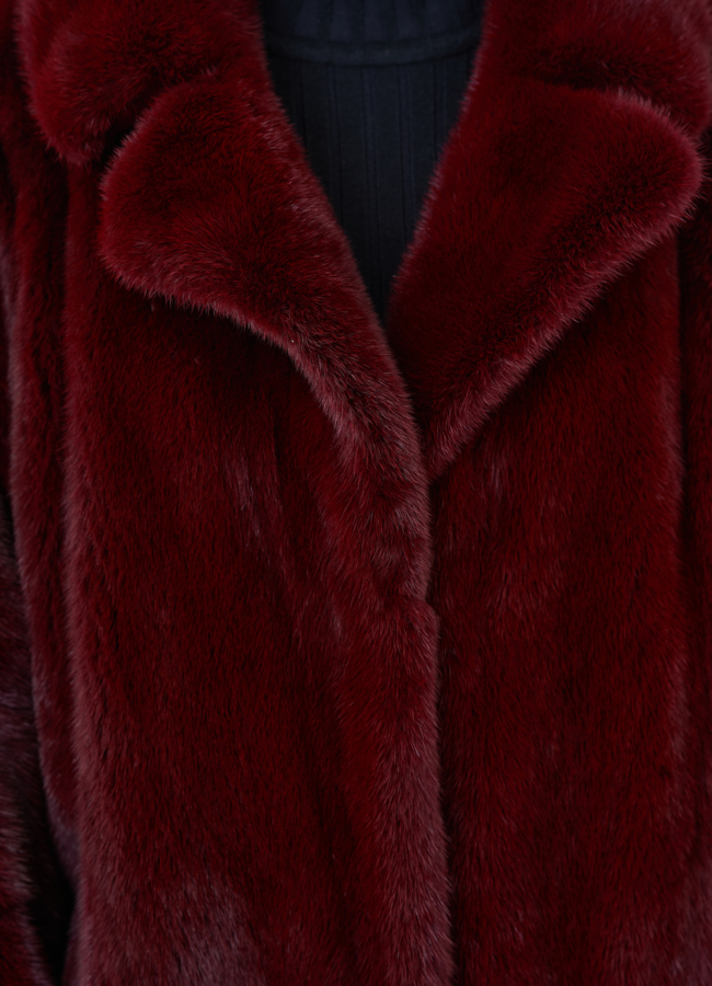 Куртка из норки с английским воротником модель № 24718 в рассрочку