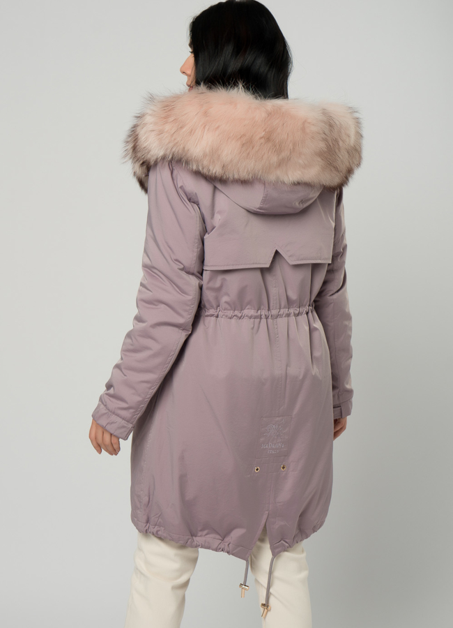 Парка с мехом из енота модель № 73392 в кредит