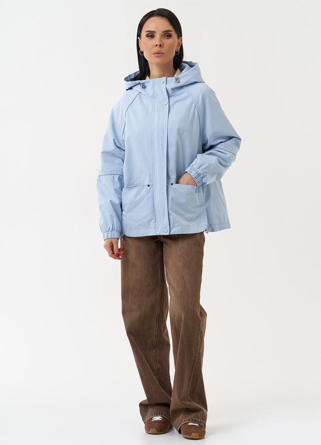 Женская ветровка с капюшоном  модель № 30437 в рассрочку
