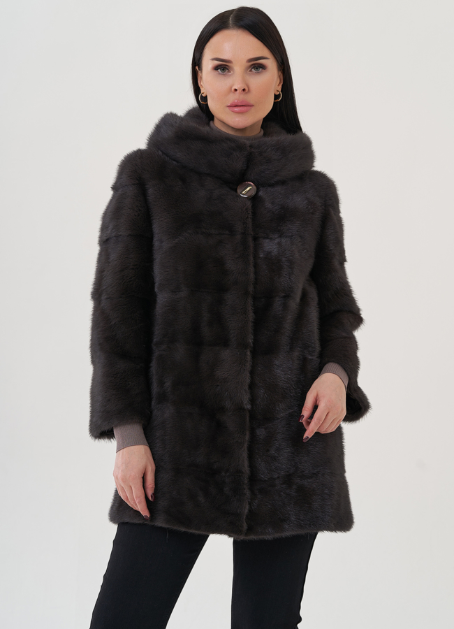 Норковая шуба модель № S-641 универмаг малина