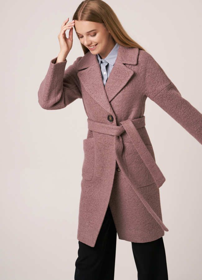 Пальто с английским воротником модель № 5572 универмаг малина