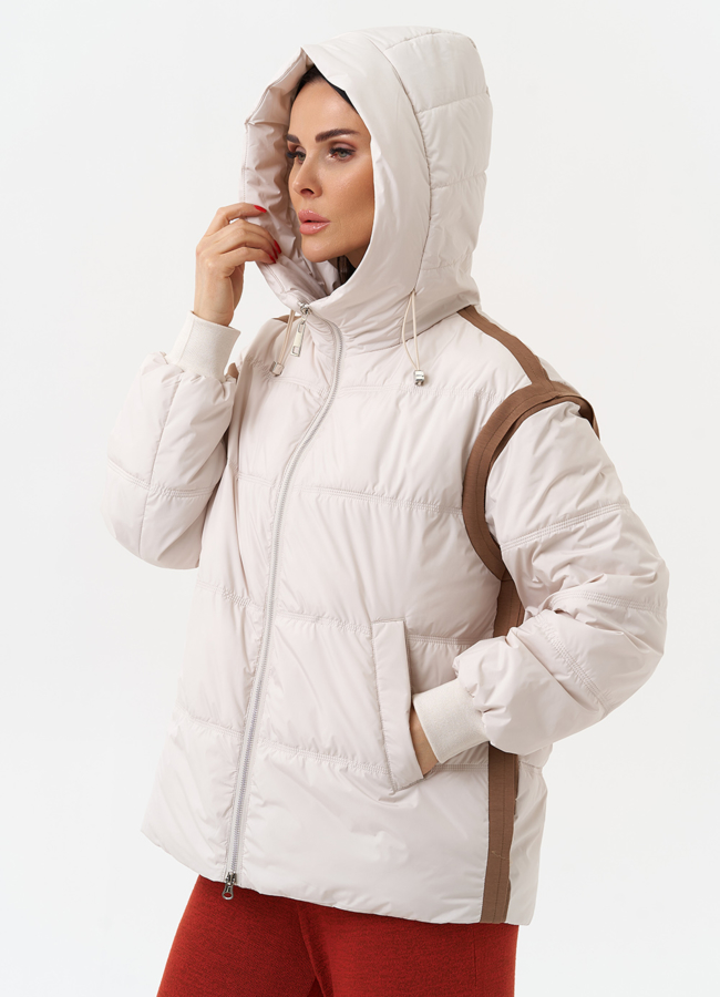 Женская утепленная куртка с капюшоном модель № 29944 универмаг малина