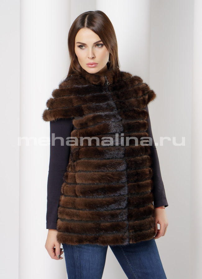 фото Жилет из норки модель № M-165