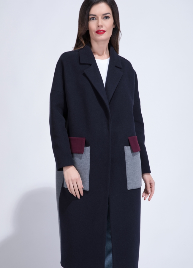 Удлиненное женское пальто модель № 7038/4 универмаг малина