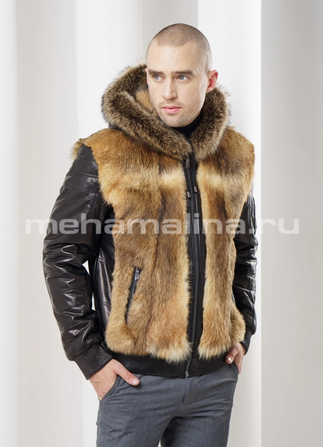фото Мужская зимняя куртка из волка модель № DM-93