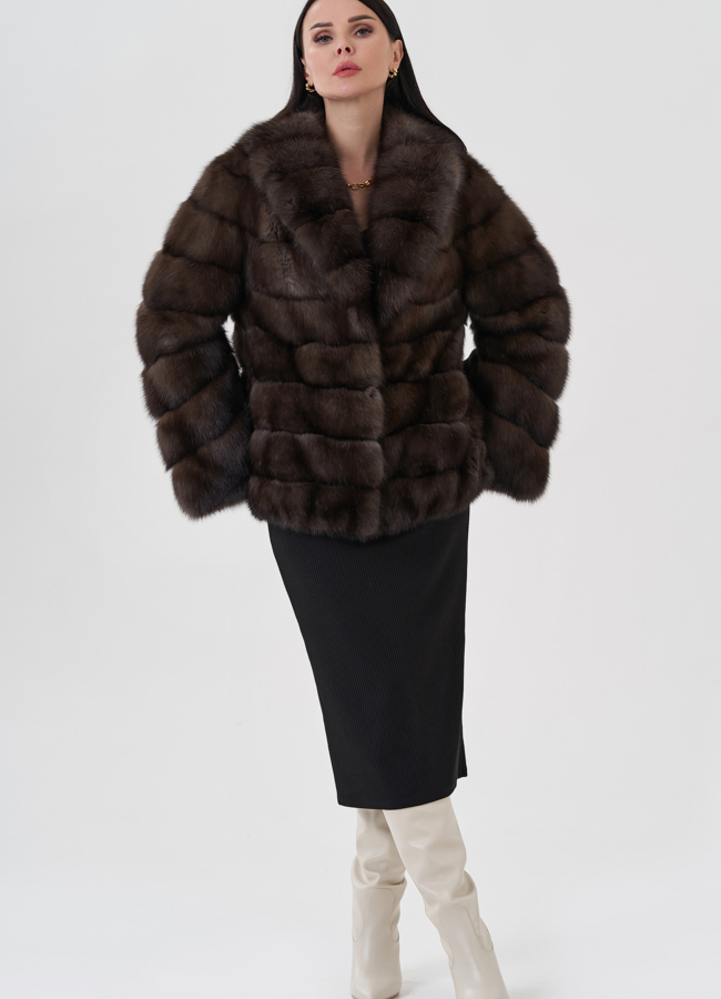 Шуба из соболя  модель № 24636 универмаг малина