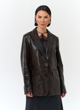 Женский жакет из натуральной кожи