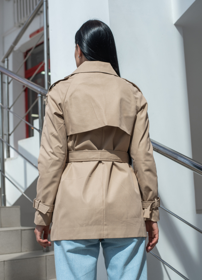 Тренч женский с английским воротником  модель № 22893 в рассрочку