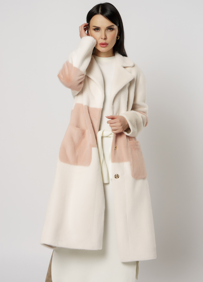 Женское пальто с английским воротником модель № 20737 универмаг малина