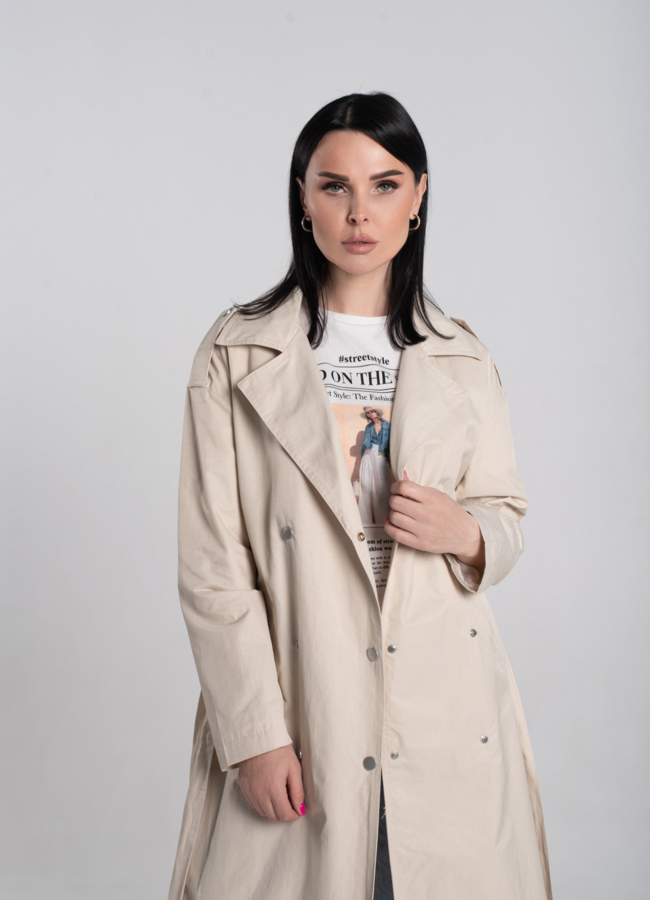 фото Плащ женский с английским воротником   модель № 24550