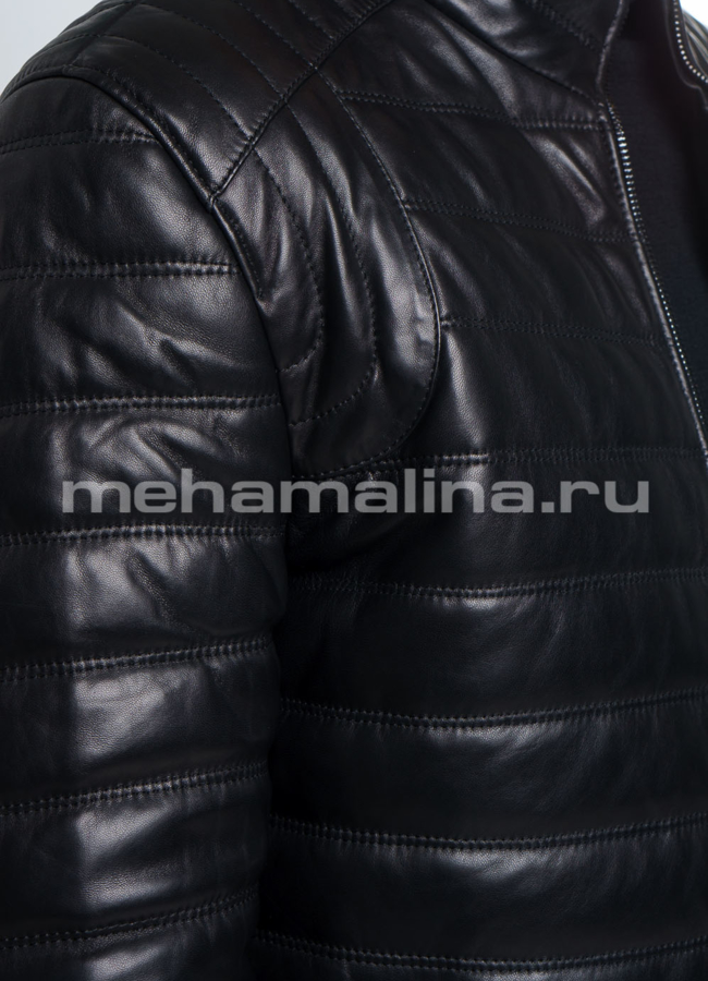 Куртка черного цвета  модель № KP-193 универмаг малина