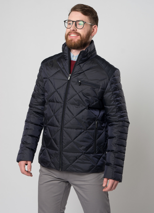 Мужская утепленная куртка синего цвета модель № TENOR универмаг малина