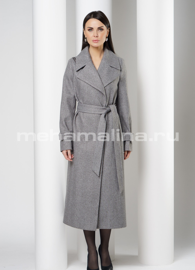 фото Удлиненное пальто с английским воротником модель № 10877