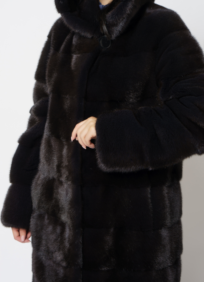 Шуба из скандинавской норки модель № S-510 универмаг малина