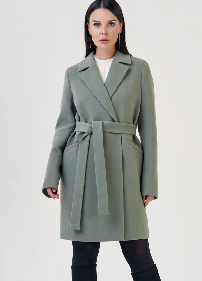 Пальто женское с английским воротником модель № 23178 в кредит