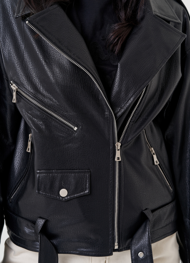 Куртка косуха из эко кожи  модель № 24444 универмаг малина