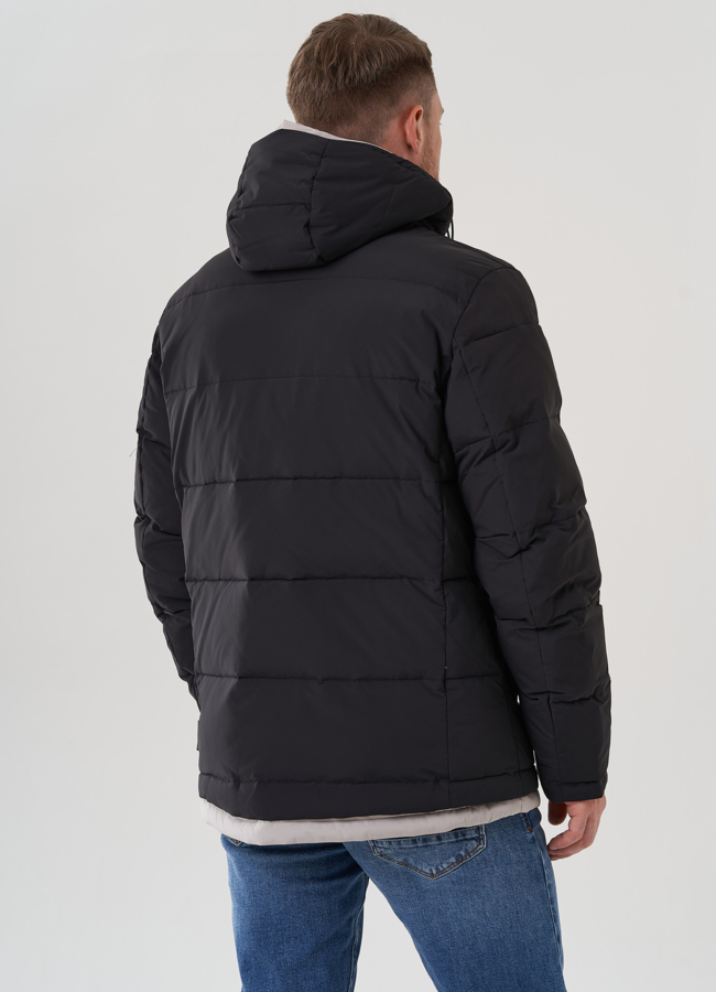 Мужской пуховик с капюшоном  модель № 81489 универмаг малина