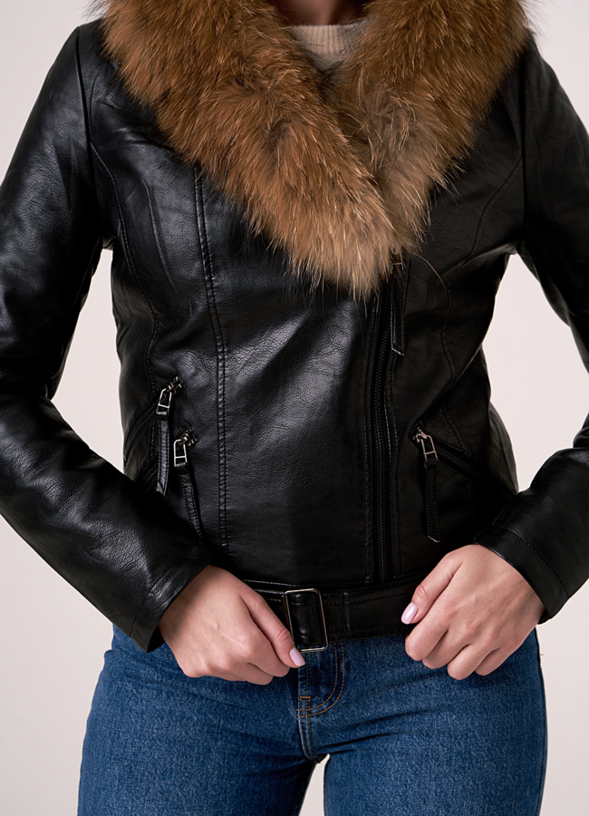 Куртка косуха из эко кожи утепленная модель № 1509 универмаг малина