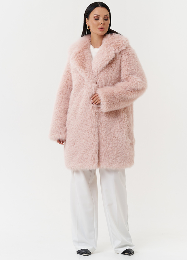 фото Шуба из эко меха под песца модель № 28680