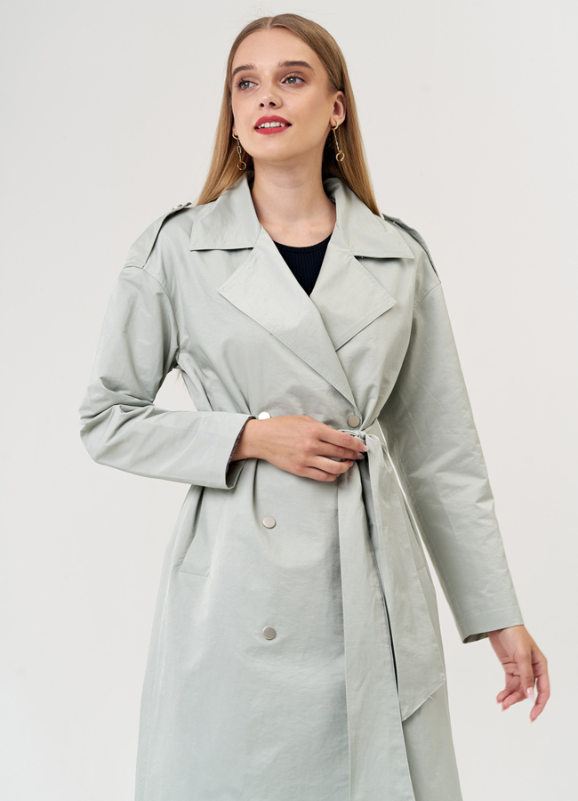 Классический двубортный тренч модель № 21260 универмаг малина