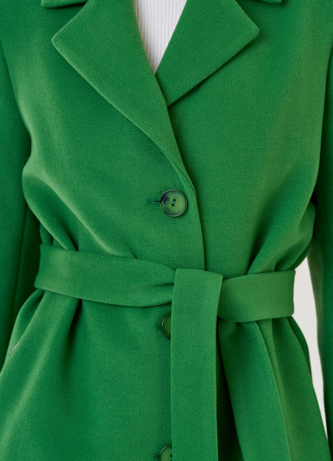 Пальто женское зеленого цвета модель № 79179 в рассрочку