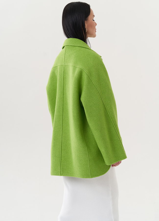 Укороченное пальто с английским воротником модель № 26719 универмаг малина