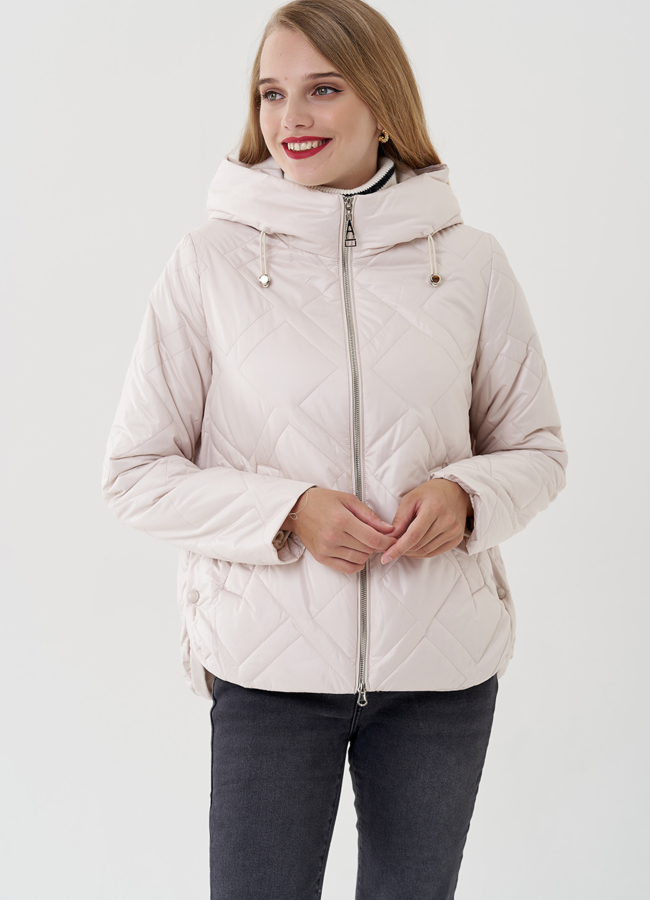 Женская куртка рубашка  модель № 81212 меха малина