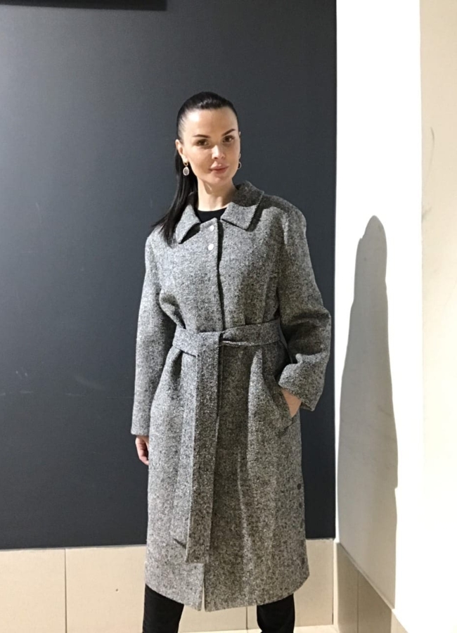 Пальто из твида модель № 356 в кредит