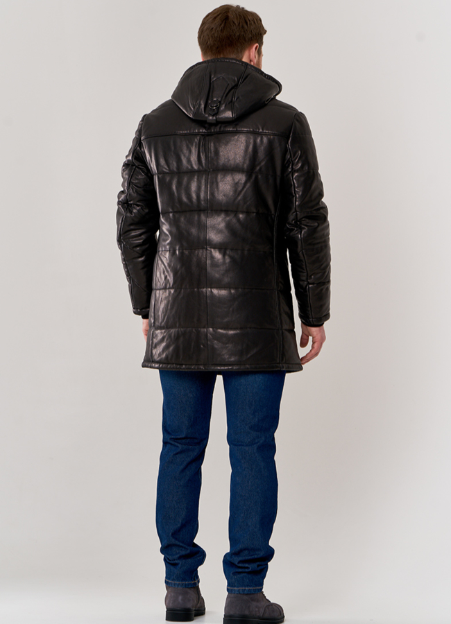 фото Длинный мужской пуховик модель № П-501