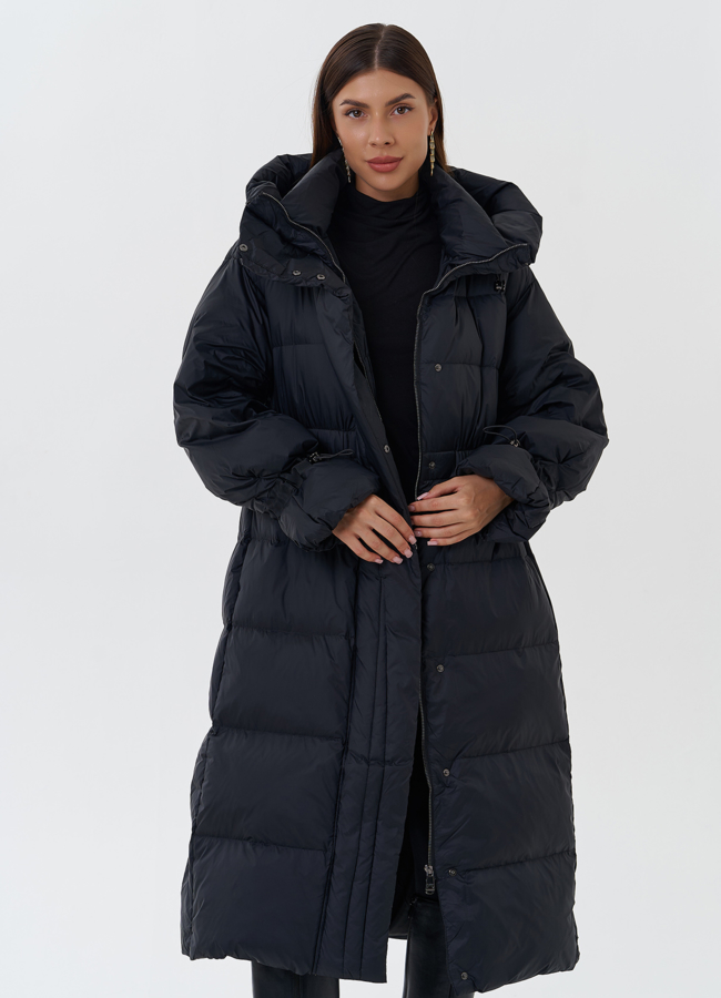 Женский пуховик с капюшоном модель № 28505 универмаг малина