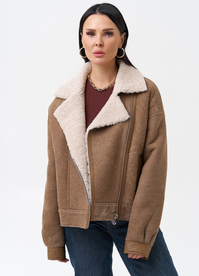 Женская натуральная дубленка модель № 29071 в кредит