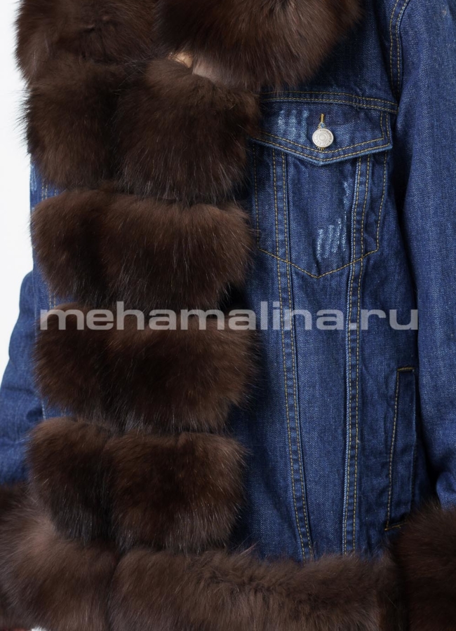 Джинсовая парка модель № П-211 универмаг малина