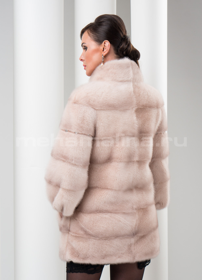 фото Шуба норка, воротник - стойка модель № S-164