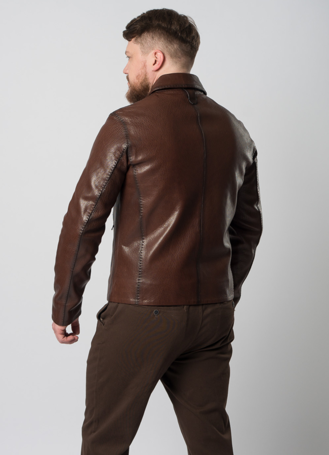 Мужская куртка из натуральной кожи модель № Е16 универмаг малина