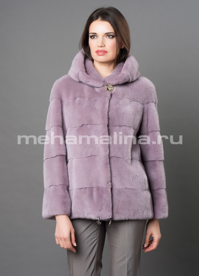 Норковая шуба  модель № S-671 универмаг малина