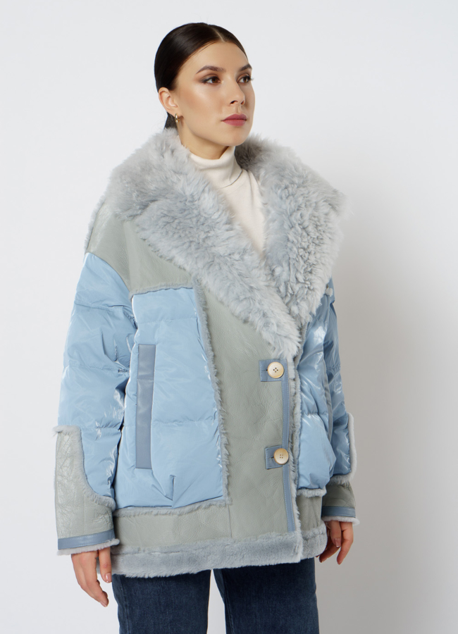 Пуховик с английским воротником модель № 2076 универмаг малина