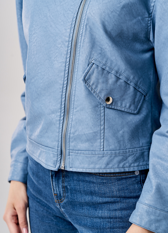 Куртка оверсайз голубого цвета модель № 20627 в рассрочку