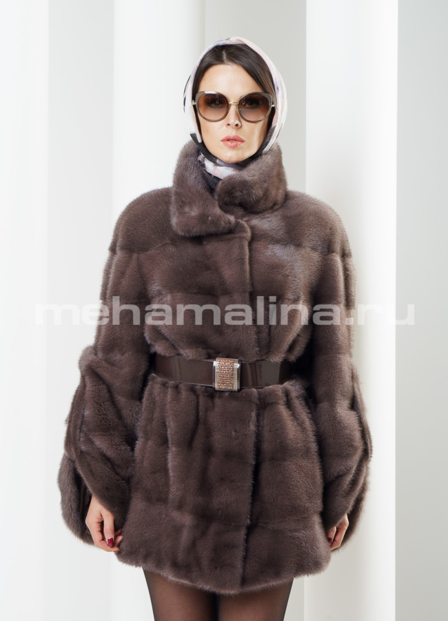 Шуба норка поперечка с декоративным рукавом модель № S-238 в рассрочку Шуба норка поперечка с декоративным рукавом модель № S-238 в рассрочку