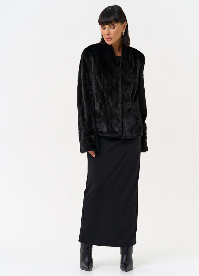 Укороченная шуба из меха норки  модель № 31602 универмаг малина Укороченная шуба из меха норки  модель № 31602 универмаг малина