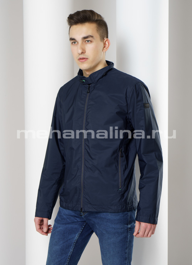 Куртка на молнии с воротником стойка модель № 5321 меха малина